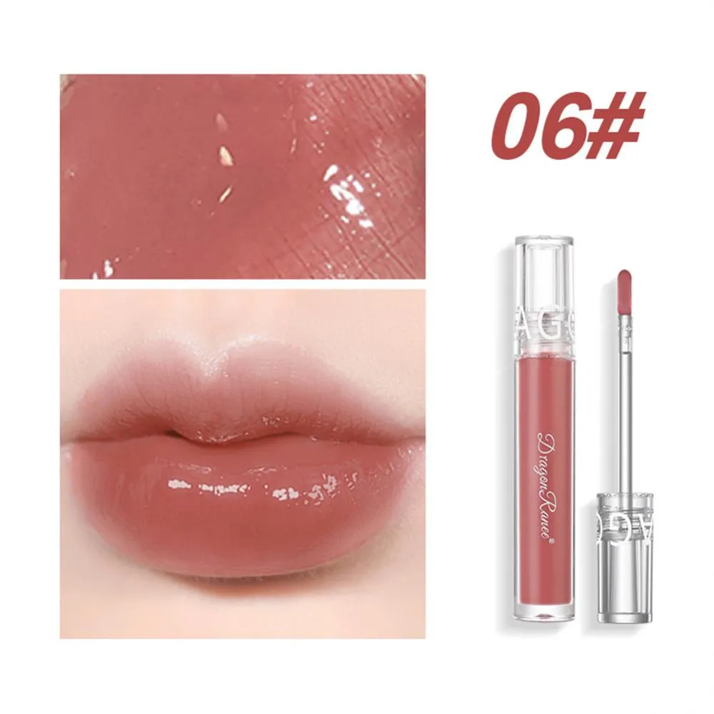 Mirror Water Lip Gloss Lip Glaze Transparent Glass Lip Oil Waterproof Liquid Lipstick Lipgloss Lips Cosmetics 6 Colors Make Up