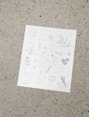 On the Way Tattoo Sheet