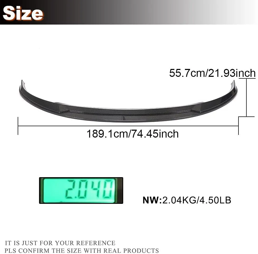 Real Carbon Fiber Front Lip Spoiler for Tesla Model Y 2020-2024 [JC Style]