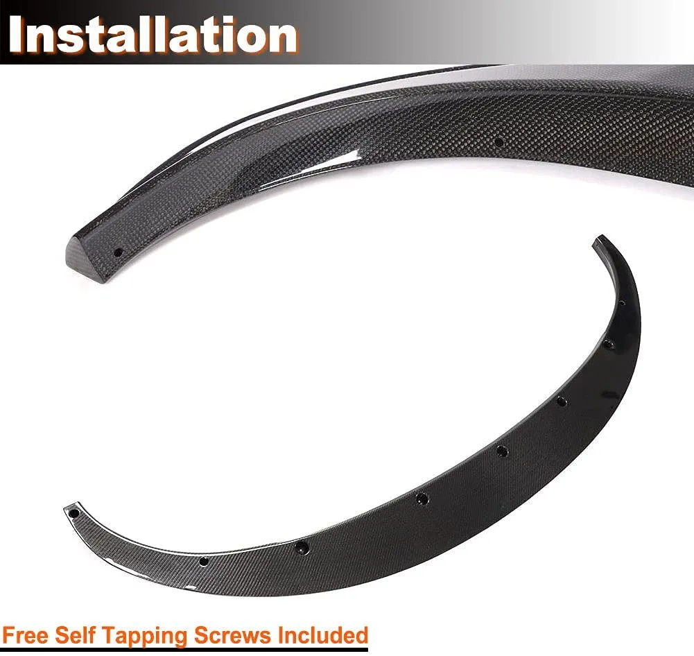 Real Carbon Fiber Front Lip Spoiler for Tesla Model Y 2020-2024 [JC Style]