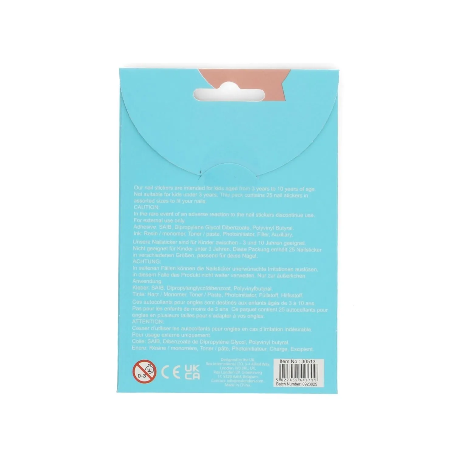 Rex London Children's Nail Stickers - Sunny Sausage Dog