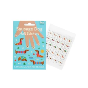 Rex London Children's Nail Stickers - Sunny Sausage Dog