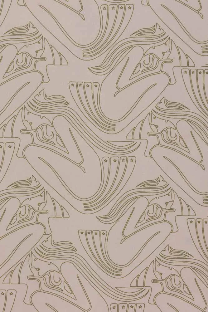 Rockett St George Deco Nymph Blush Pink Wallpaper