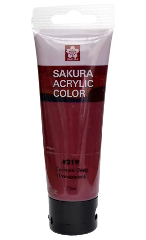 SAKURA ACRYLIC 75ML CARMINE DEEP