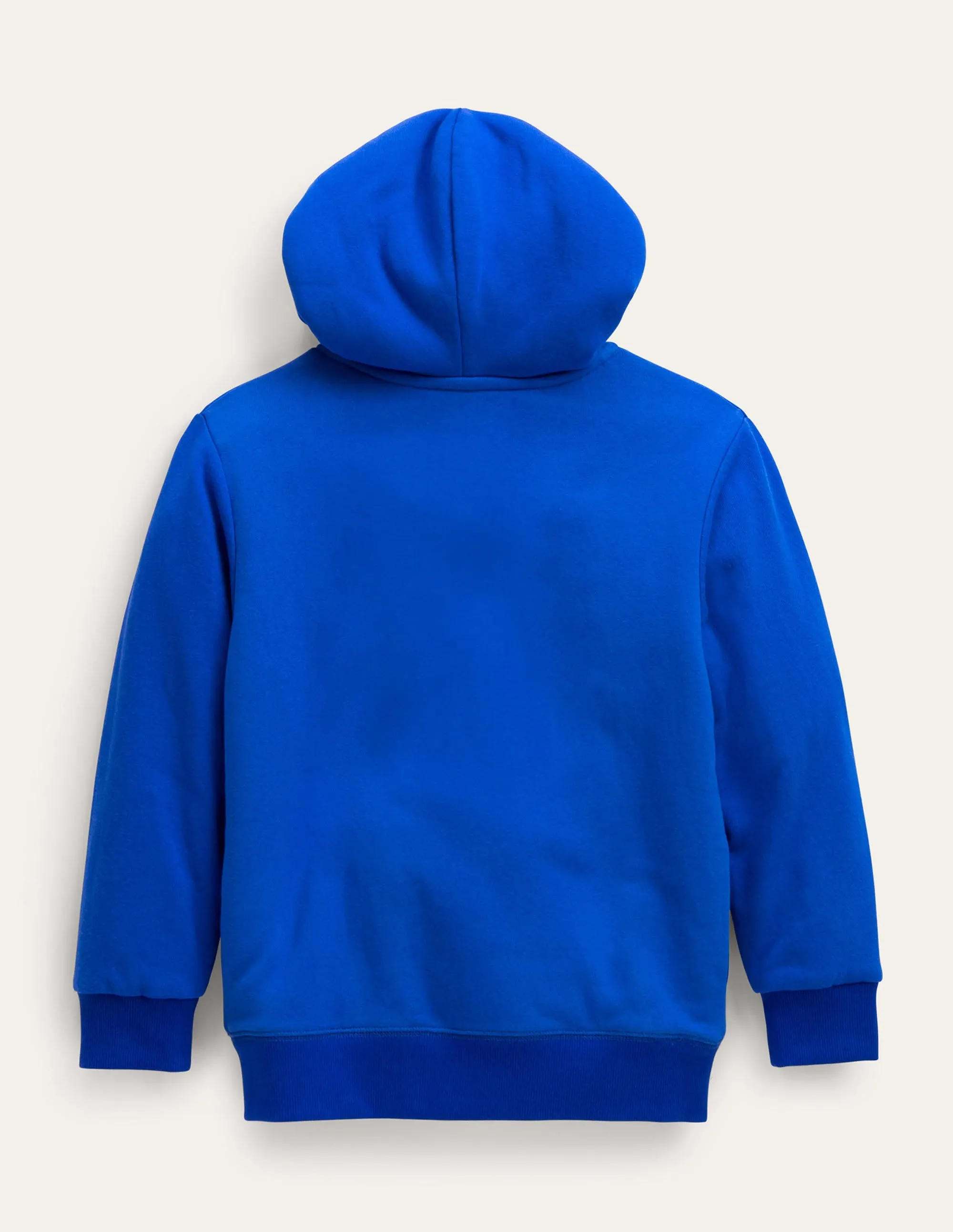 Shaggy-lined Shark Hoodie-Bluing Blue Shark