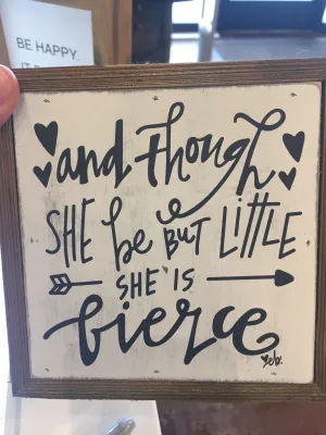 She Is Fierce Box Sign