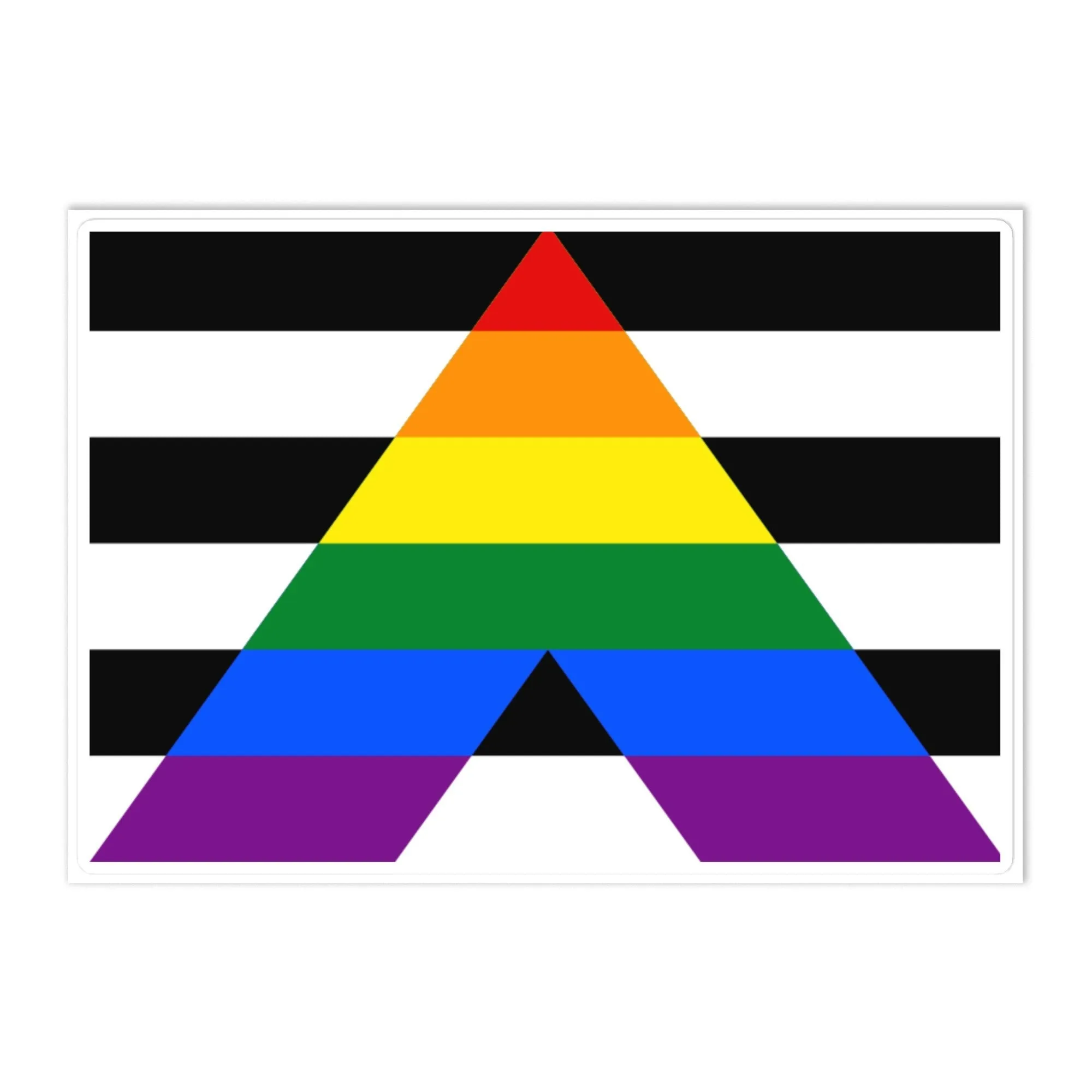 Straight Ally Pride Flag Large Sticker