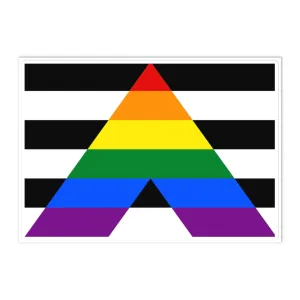 Straight Ally Pride Flag Large Sticker