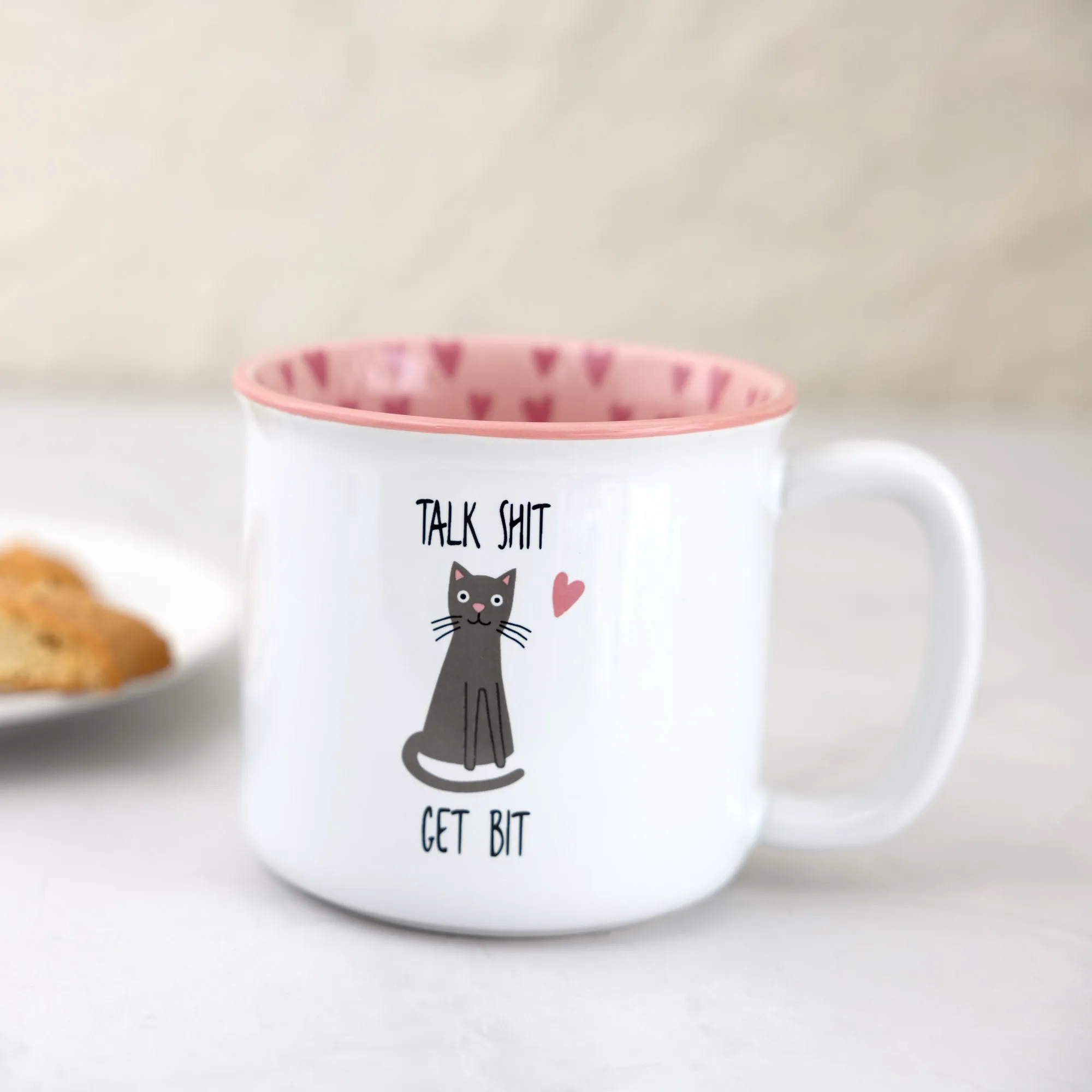 Talk Shit Get Bit 18 oz Mug