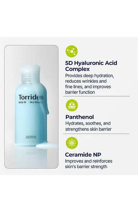 Torriden Dive-in Hyaluronic Acid Skin Hydrating Booster (200mL/6.76fl.oz)