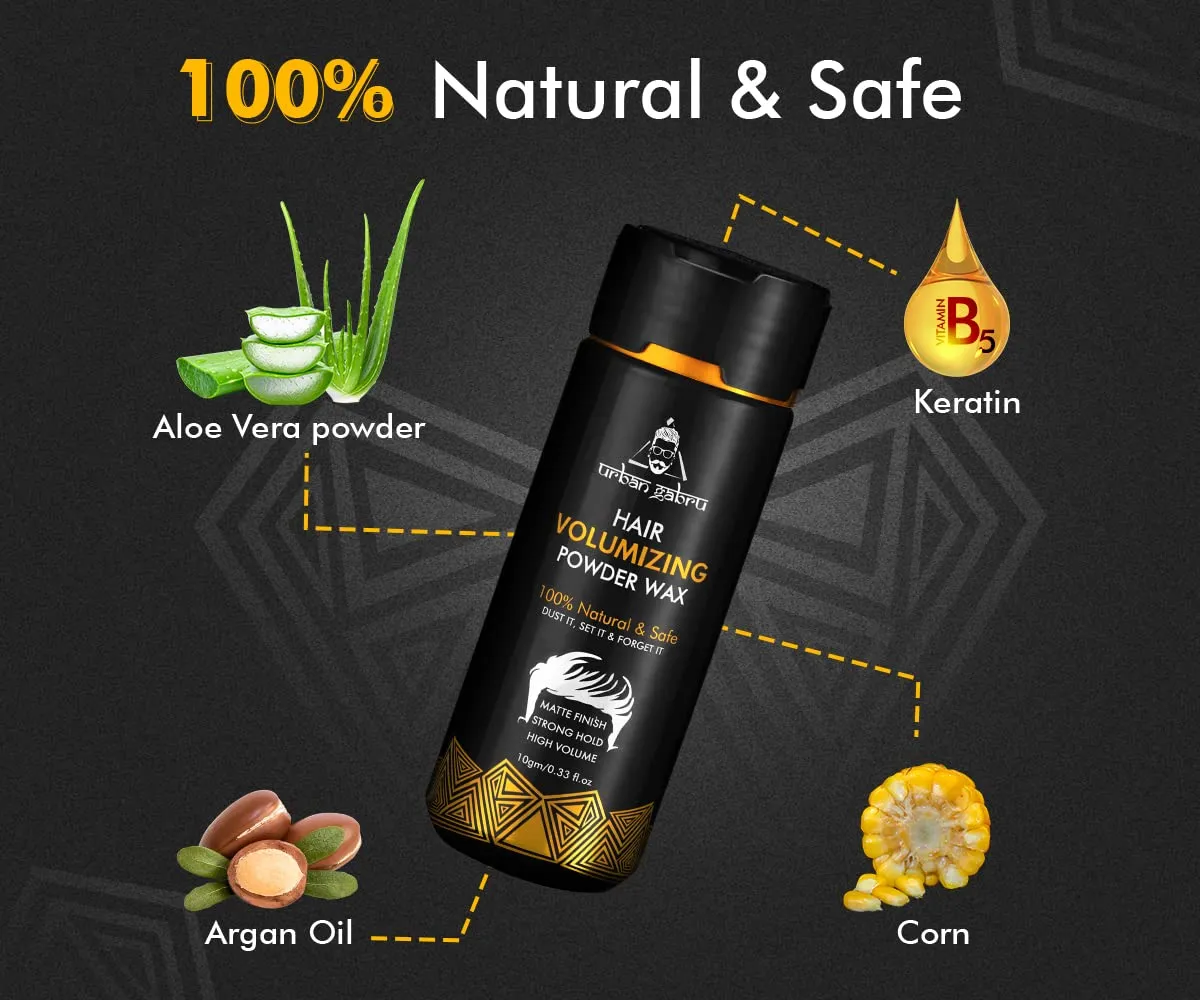 Urbangabru Hair Volumizing Powder Wax (10 GM) & Frozt Hair Spray (250 ML) - Hair Styling Combo Kit