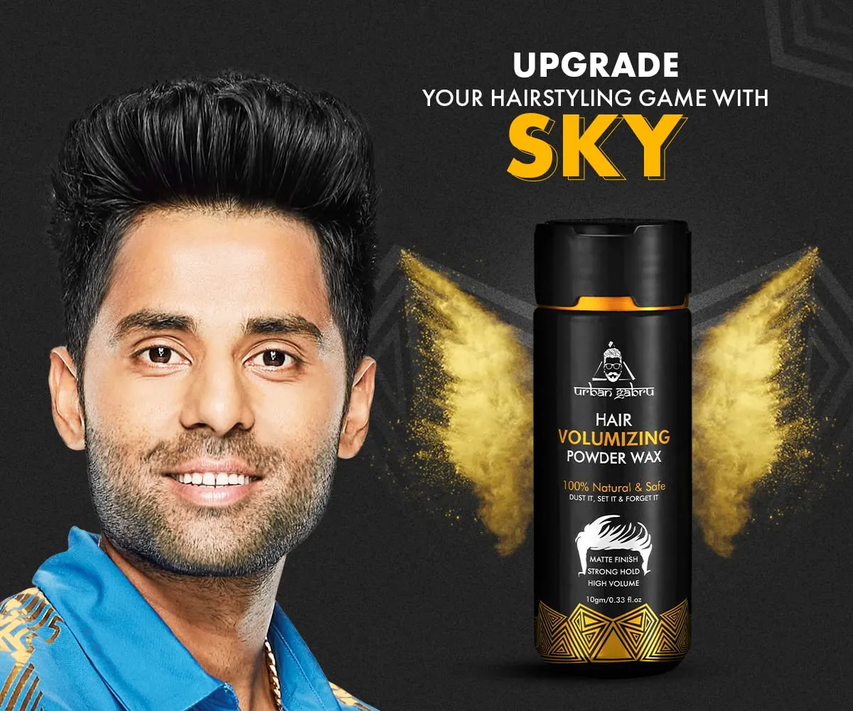 Urbangabru Hair Volumizing Powder Wax for Men - (10 Gram * 10 Units) (Pack of 10) | Matte Finish |100% Natural & Safe Hair Styling Powder | Paraben & Sulphate Free