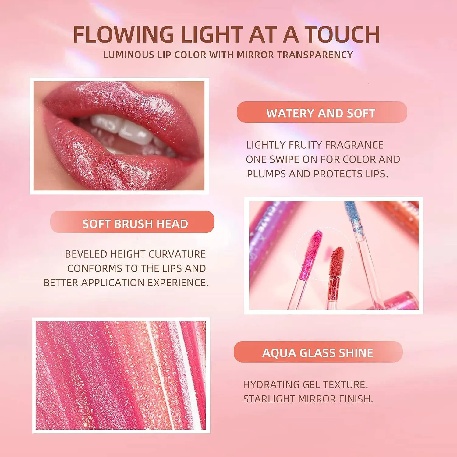 Vibrant Moisturizing Lip Gloss Set for Women & Girls | 9 Long-Lasting Shades | Perfect Gift