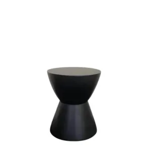 Westside Round Accent Table - Black Fibre Cement